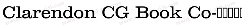 Clarendon CG Book Co字体转换